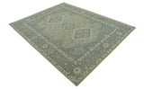 Beige And Gray Traditional Turkish Design 8x10 Hand Knotted Wool Area Rug