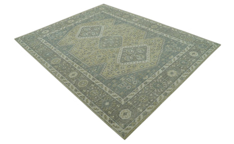 Beige And Gray Traditional Turkish Design 8x10 Hand Knotted Wool Area Rug