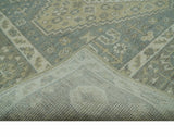 Beige And Gray Traditional Turkish Design 8x10 Hand Knotted Wool Area Rug