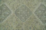 Beige And Gray Traditional Turkish Design 8x10 Hand Knotted Wool Area Rug