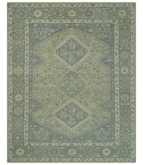 Beige And Gray Traditional Turkish Design 8x10 Hand Knotted Wool Area Rug