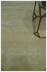 Beige and Ivory Modern Abstract Hand loom 5x8 wool And Art Silk Area Rug-Area Rug-Parc Decor