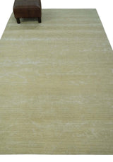 Beige and Ivory Modern Abstract Hand loom 5x8 wool And Art Silk Area Rug-Area Rug-Parc Decor