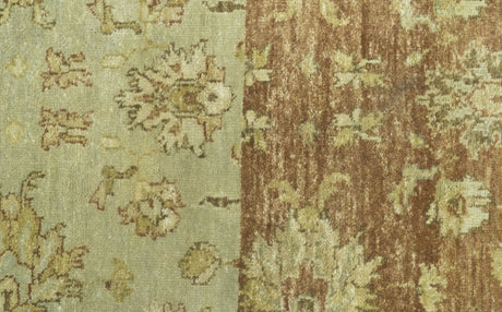 Beige And Rust Traditional Serapi Design Hand Knotted 2x5 Wool Area Rug