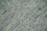 Beige and Silver Hand Hooked Modern Wool Area Rug-Area Rug-Parc Decor