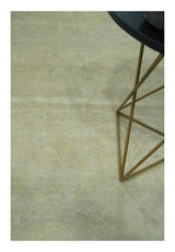 Beige and Silver Traditional Hand Knotted 8x10 Wool Oushak Area Rug