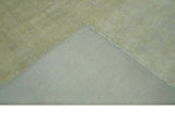 Beige and Silver Traditional Hand Knotted 8x10 Wool Oushak Area Rug