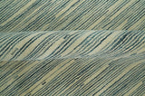 Beige and Teal 8x10 Modern stripes Design Hand Tufted wool area rug