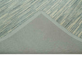 Beige and Teal 8x10 Modern stripes Design Hand Tufted wool area rug