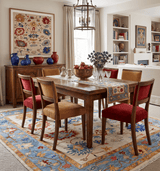 Beige, Blue and Brown Traditional Oushak Hand Knotted Custom made Wool Area Rug