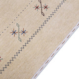 Beige Border Design Hand Loomed Wool Area Rug