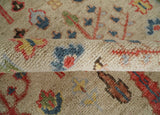 Beige, Brown and Rust Tree of Life Hand Knotted Traditional Multi Size Wool Rug