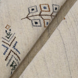 Beige Center Medallion Design Hand Loomed Wool Area Rug