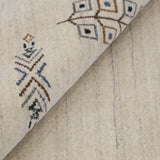 Beige Center Medallion Design Hand Loomed Wool Area Rug