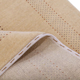 Beige Center Pattern Hand Loomed Wool Area Rug