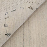 Beige Contemporary Gabbeh Border Design Hand Loomed Wool Rug
