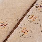 Beige Contemporary Tribal Design Hand Loomed Wool Rug