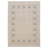 Beige Gabbeh Border Design Hand Loomed Wool Area Rug