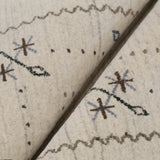 Beige Gabbeh Border Design Hand Loomed Wool Area Rug