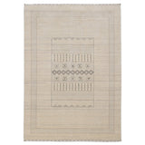 Beige Gabbeh Design Hand Loomed Wool Area Rug