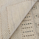 Beige Gabbeh Design Hand Loomed Wool Area Rug