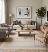 Beige Gabbeh Design Hand Loomed Wool Area Rug