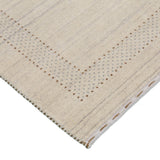 Beige Gabbeh Design Hand Loomed Wool Area Rug