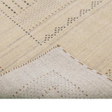 Beige Gabbeh Design Hand Loomed Wool Area Rug
