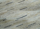 Beige, Ivory and Charcoal Modern Stripes Design 5x8 Dari Pet yard Area Rug