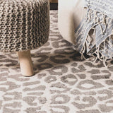 Beige Liversedge Leopard Print Area Rug-Rugs-Parc Decor