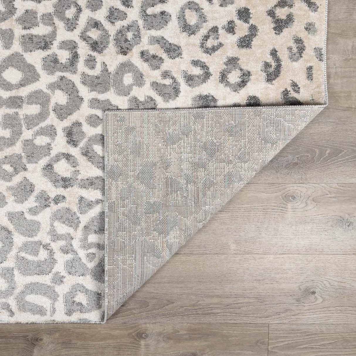 Beige Liversedge Leopard Print Area Rug-Rugs-Parc Decor