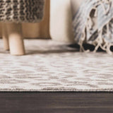 Beige Liversedge Leopard Print Area Rug-Rugs-Parc Decor