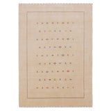 Beige Modern Design Hand Loomed Wool Area Rug