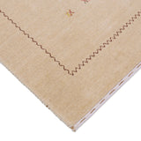 Beige Modern Design Hand Loomed Wool Area Rug