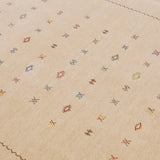Beige Modern Design Hand Loomed Wool Area Rug