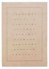 Beige Modern Design Hand Loomed Wool Area Rug
