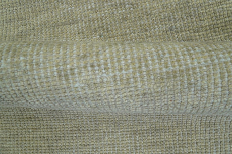 Beige Modern Solid Design Hand Knotted Wool Area Rug