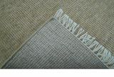 Beige Modern Solid Design Hand Knotted Wool Area Rug