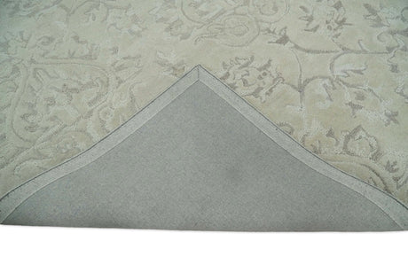 Beige Modern Style Hand Tufted 5x8 Wool Area Rug