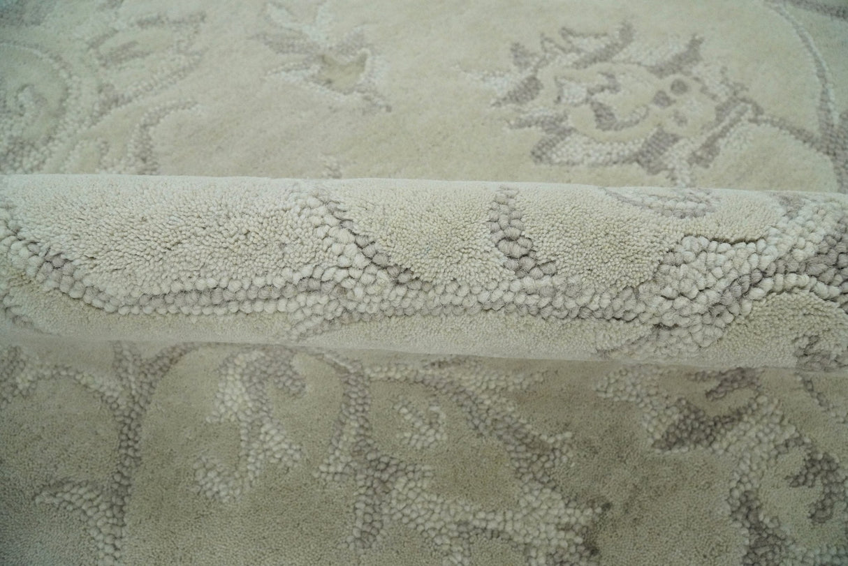 Beige Modern Style Hand Tufted 5x8 Wool Area Rug