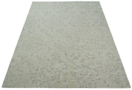 Beige Modern Style Hand Tufted 5x8 Wool Area Rug