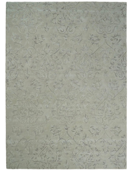 Beige Modern Style Hand Tufted 5x8 Wool Area Rug