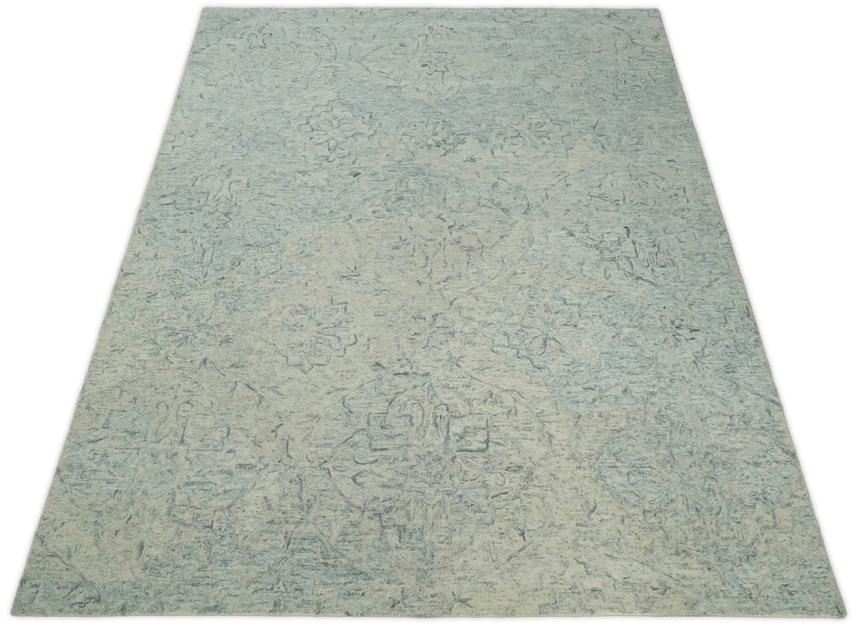 Beige Modern Style Hand Tufted Area Wool Area Rug