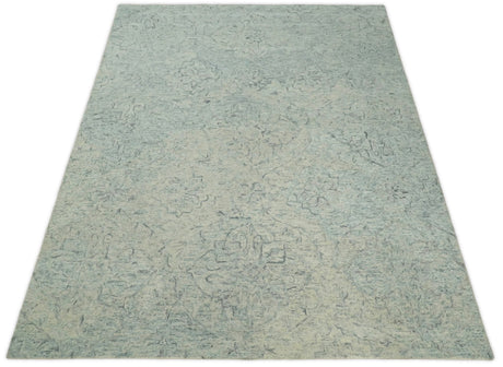 Beige Modern Style Hand Tufted Area Wool Area Rug