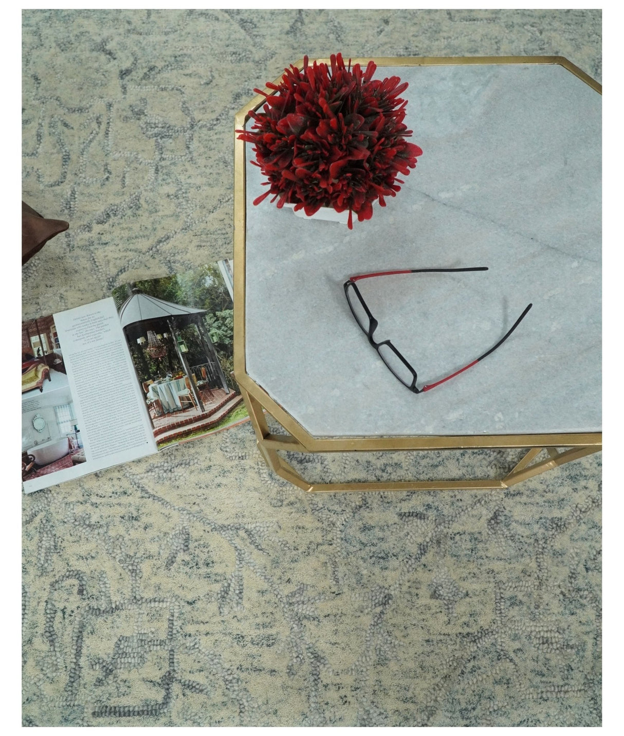 Beige Modern Style Hand Tufted Area Wool Area Rug