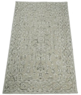 Beige Modern Style Hand Tufted Wool Textured Loop 5x8 Area Rug