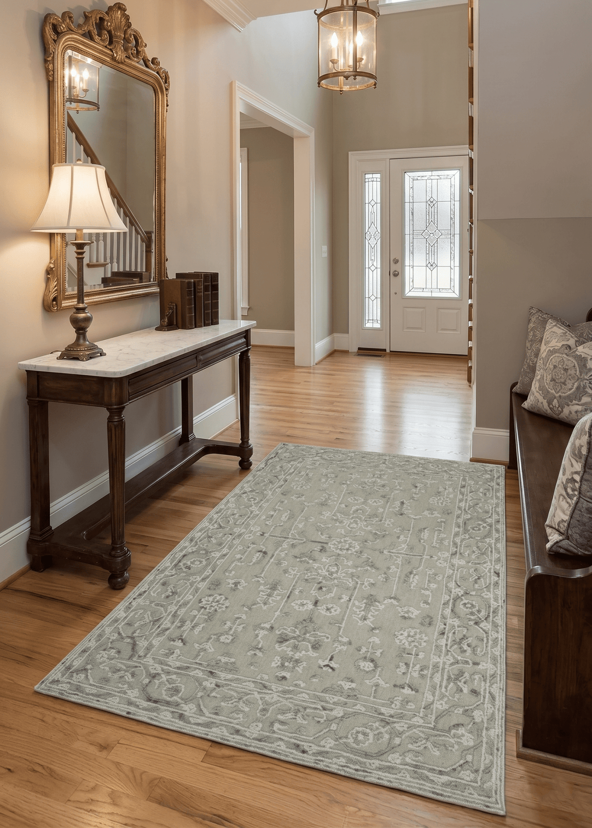 Beige Modern Style Hand Tufted Wool Textured Loop 5x8 Area Rug