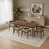 Beige Tribal Border Hand Loomed Wool Area Rug