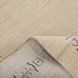 Beige Tribal Border Hand Loomed Wool Area Rug