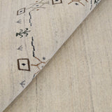Beige Tribal Border Hand Loomed Wool Area Rug